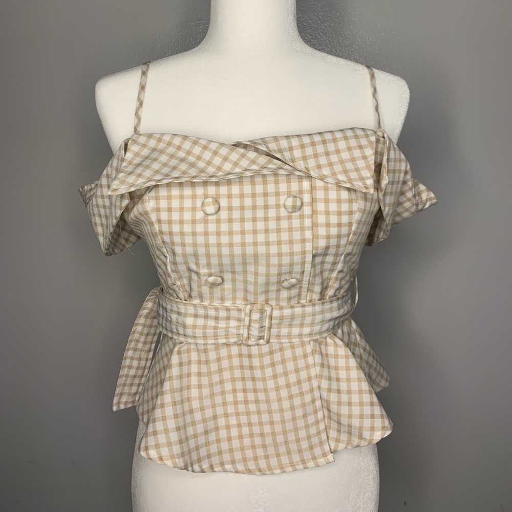 PLAID DRESS TOP